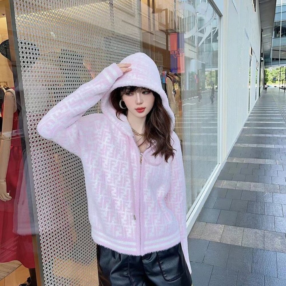 Fendi pink cardigan sweater
